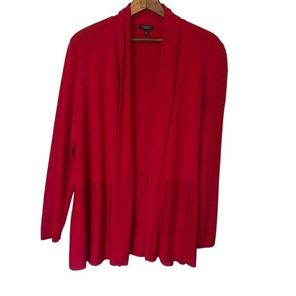 Talbots Cotton Blend Open Front Top - Picture 1 of 6